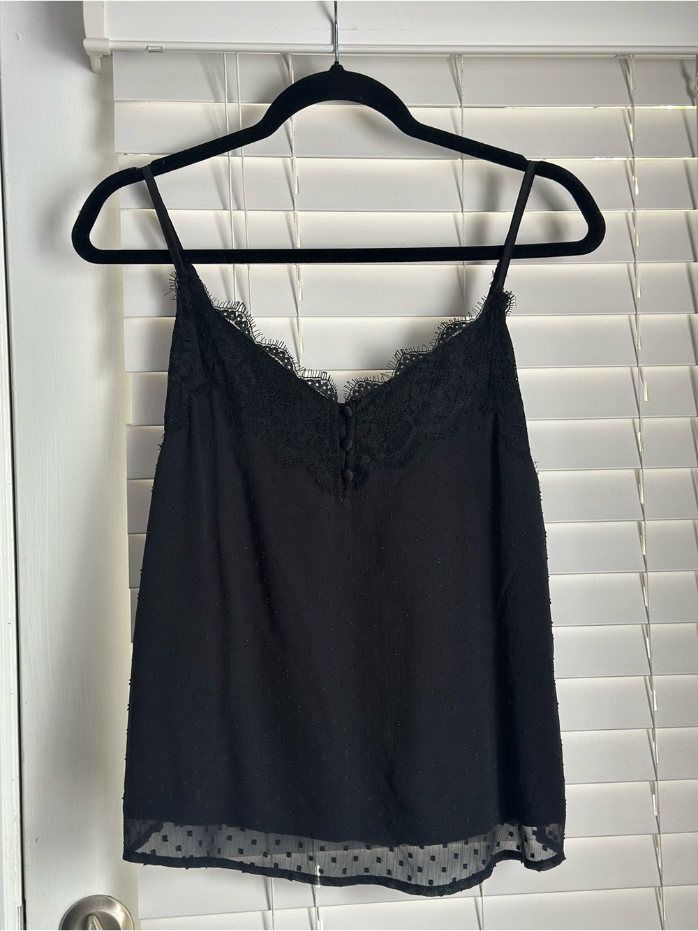 Abercrombie & Fitch Black Lace-Trim Slip Cami